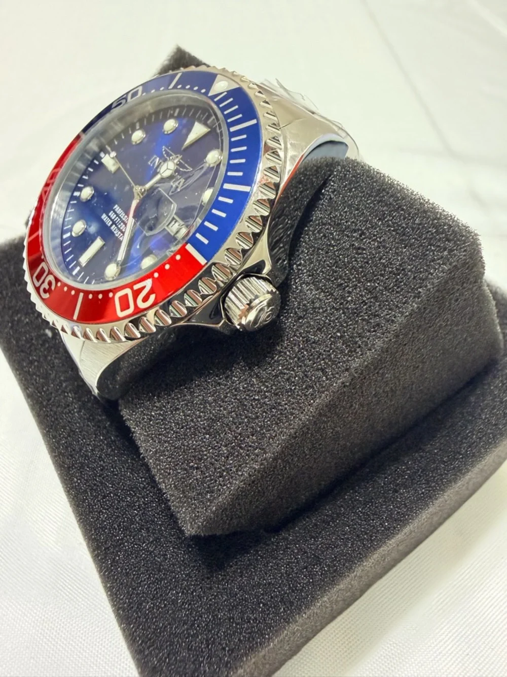 Invicta Professional Diver Watch - Blue Dial with Red & Blue Bezel